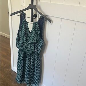 Bisou Bisou Blue and Black Mini Dress